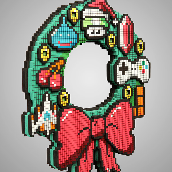 8-bit wreath
